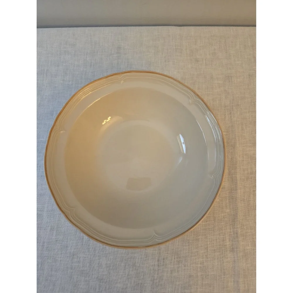 International Stoneware Baroque Serving Bowl Vintage 1970s